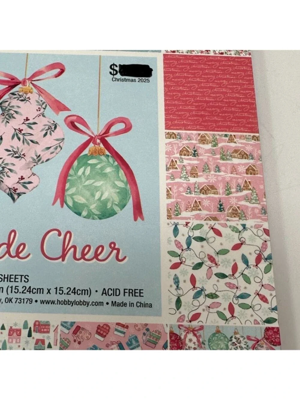 Yuletide Cheer 6x6 Paper Pad Christmas 2025 Pinkmas 48 Sheets Hobby Lobby New 1